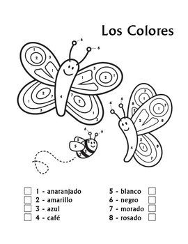 Spanish Numbers Coloring Pages