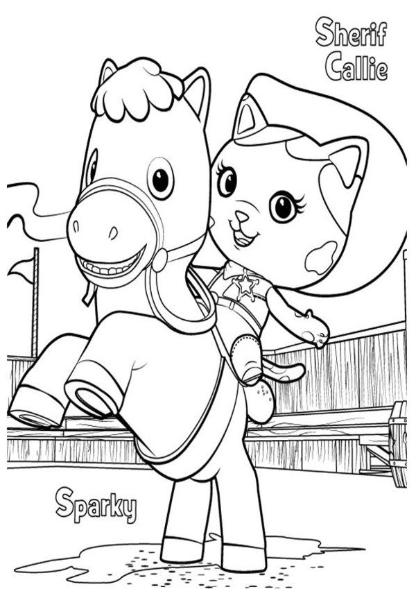 600x849 Sheriff Callie Coloring Pages 1000 Free Printable Coloring Pages