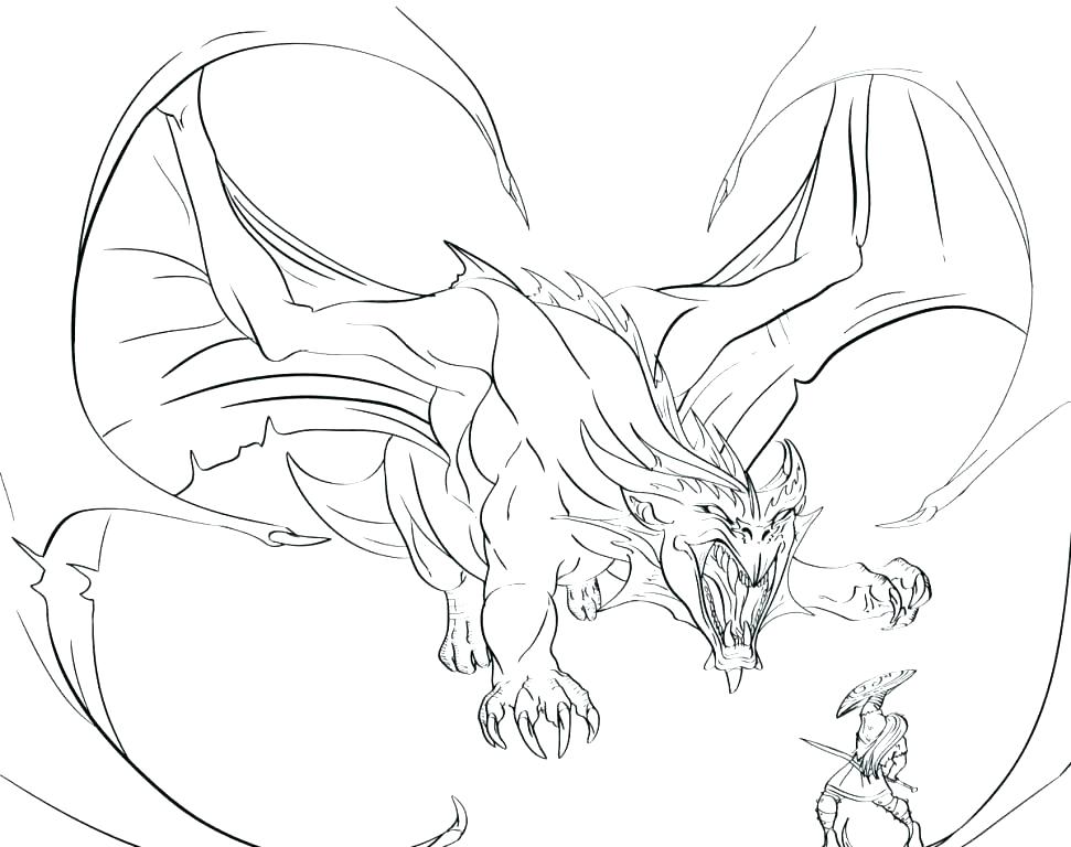 971x768 Sparky The Fire Dog Coloring Pages Great Real Dragon Coloring