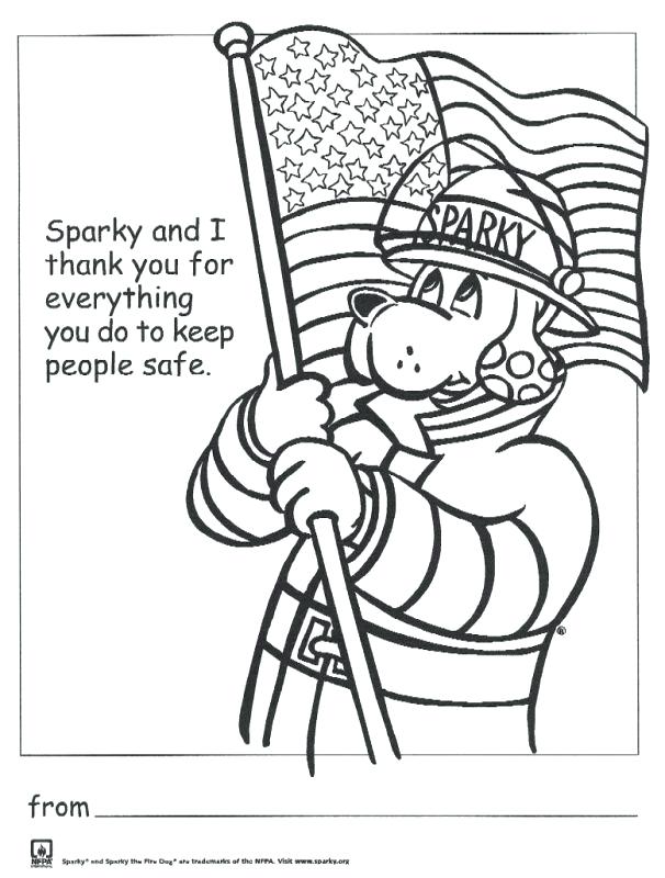 606x800 Coloring Fire Dog Coloring Pages Sparky Animal Fireman. Fire Dog