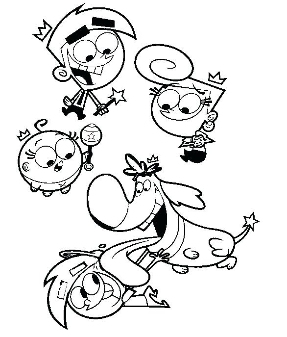 586x687 Fairly Odd Parents Coloring Coloring Page Sparky Odd Parents