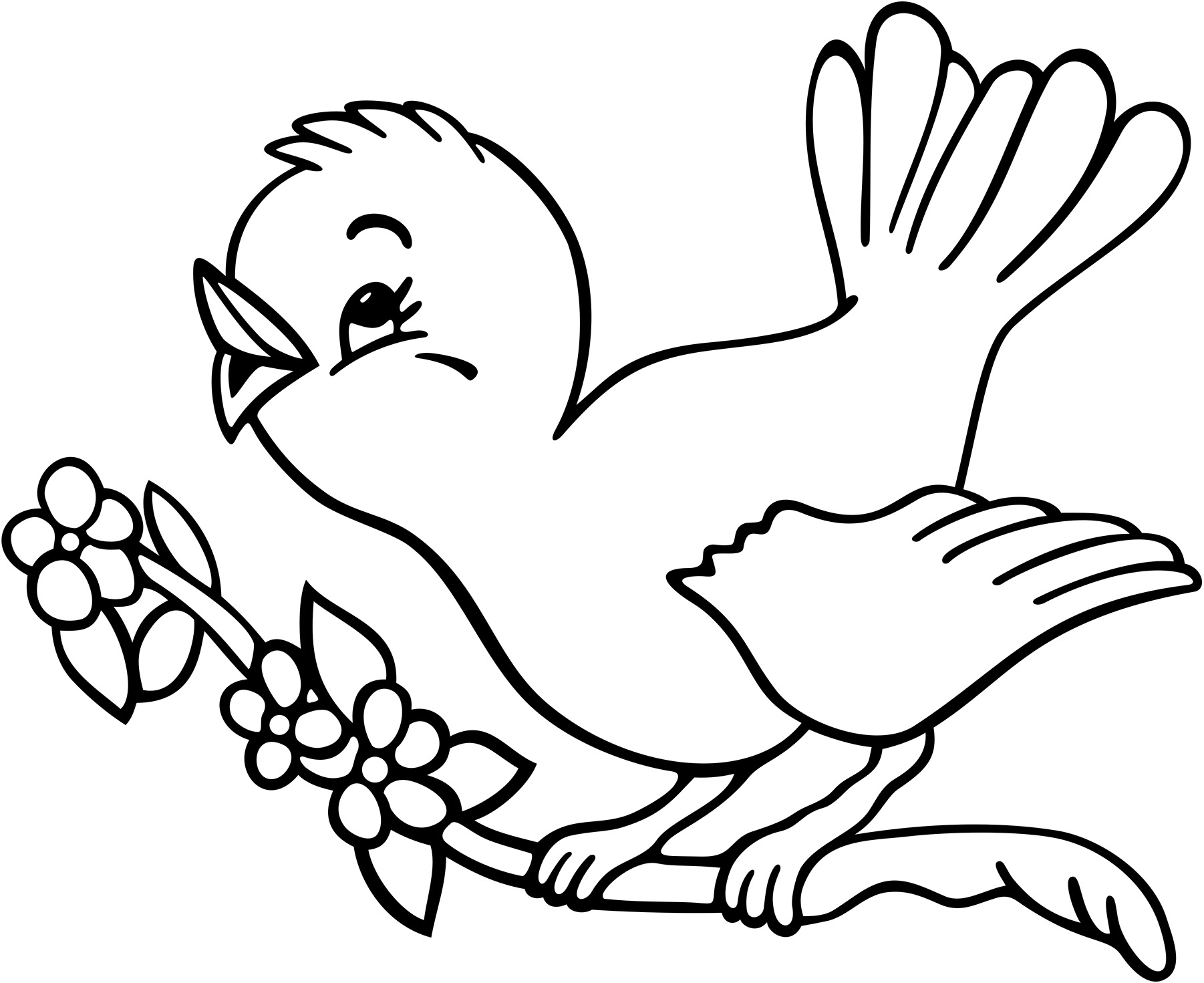 1802x1471 Coloring Page Of Puppy Cat Sparrow Bird Dog Booth Clover To Print
