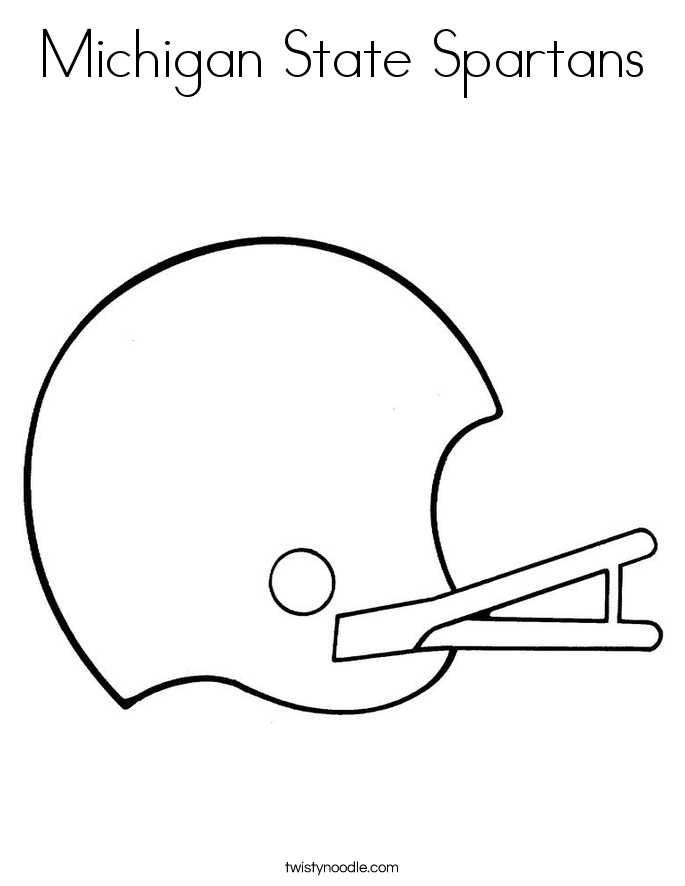 685x886 Michigan State Spartans Coloring Page