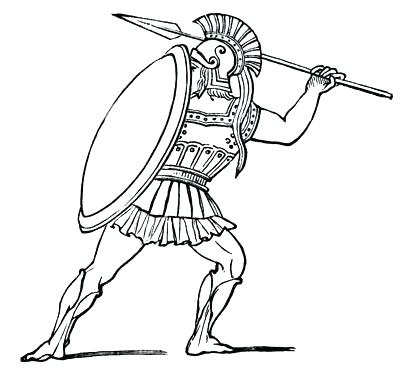400x369 Awesome Soldier Coloring Page Spartan Coloring Pages Pin Drawn