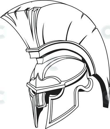 384x450 Spartan Helmet Coloring Pages