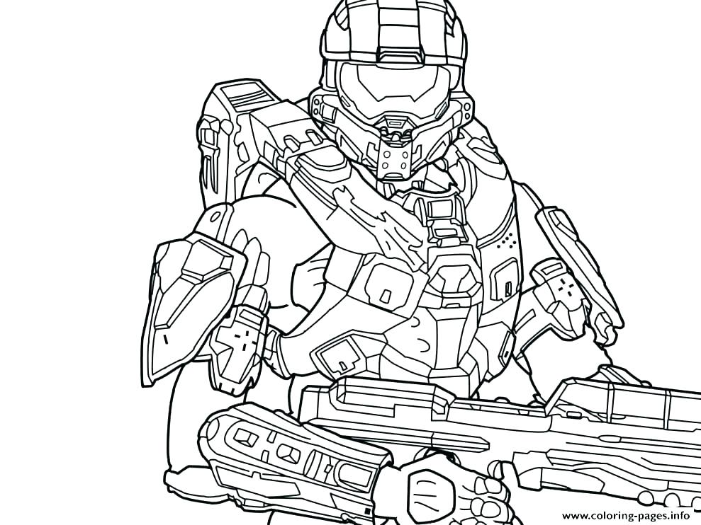 989x742 Coloring Pages Online Printable Spartan Halo Download New Fee