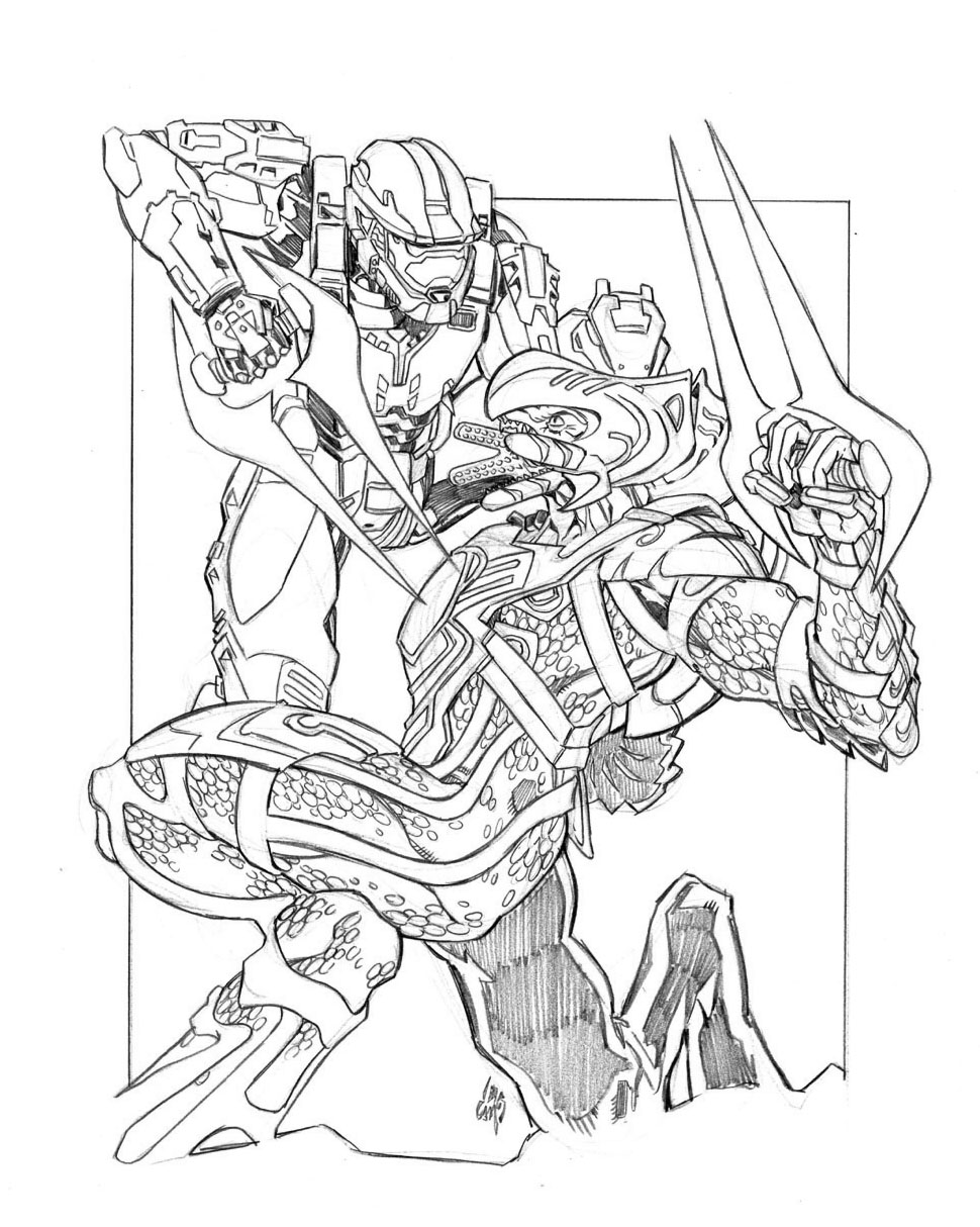 970x1214 Halo Coloring Pages