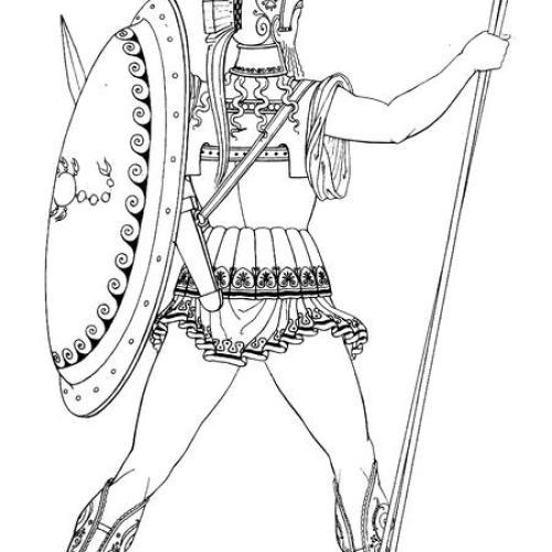 Spartan Warrior Coloring Pages