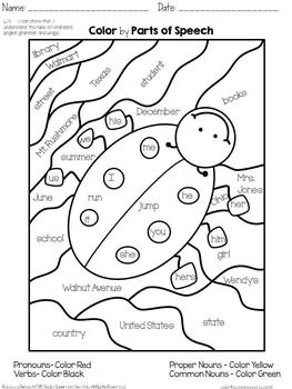 263x350 Parts Of Speech Coloring Pages Worksheets For All Download