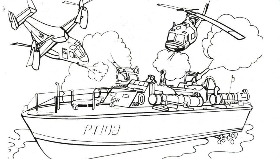960x544 Police Boat Coloring Pages Colors For Kids With Vehicles