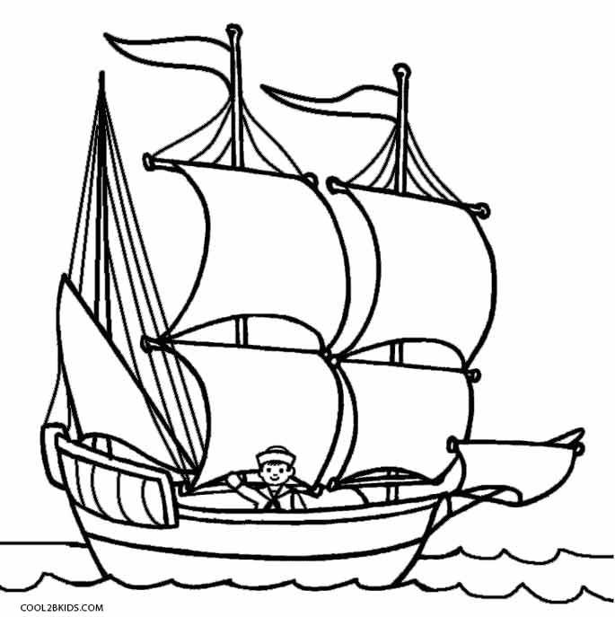 685x687 Printable Boat Coloring Pages For Kids Cool2bkids