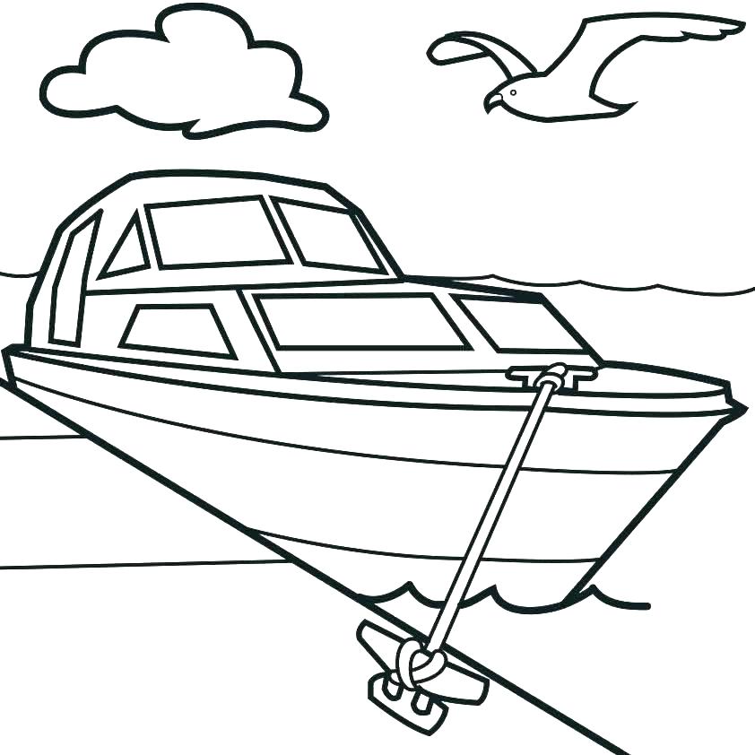 842x842 Coloring Speed Boat Coloring Pages