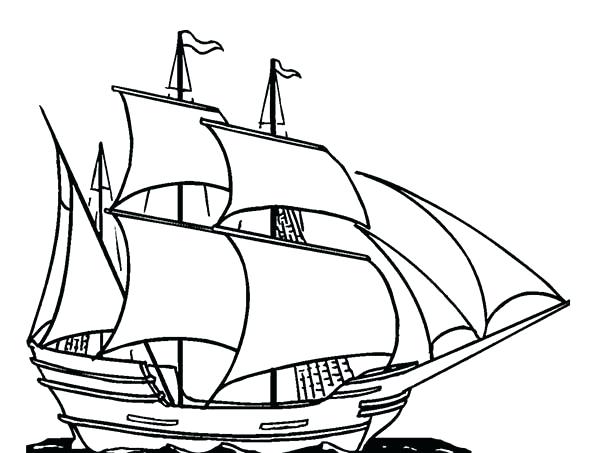 600x453 Coloring Pages Boats Strong Boat Coloring Sheet Galleon Sailing