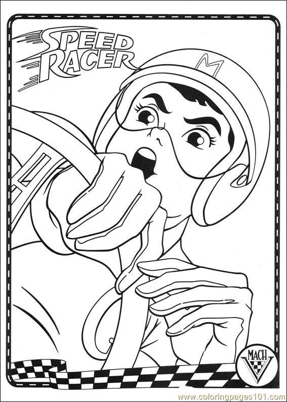 567x794 Speed Racer 12 Coloring Page
