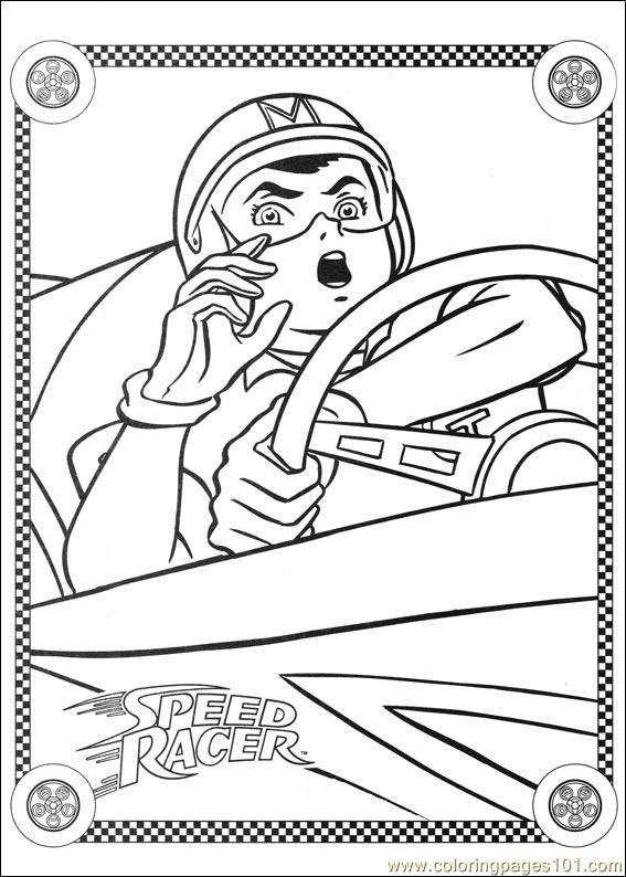 567x794 Speed Racer 22 Coloring Page