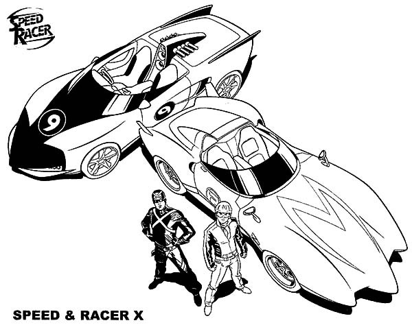 600x490 The Famous Speed And Racer X From Speed Racer Coloring Pages