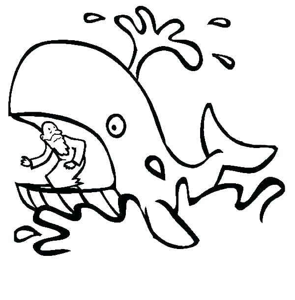600x612 Free Printable Jonah And The Whale Coloring Pages Whale Coloring