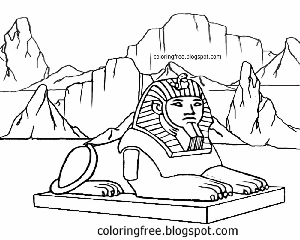 1000x800 Sphinx Coloring Page