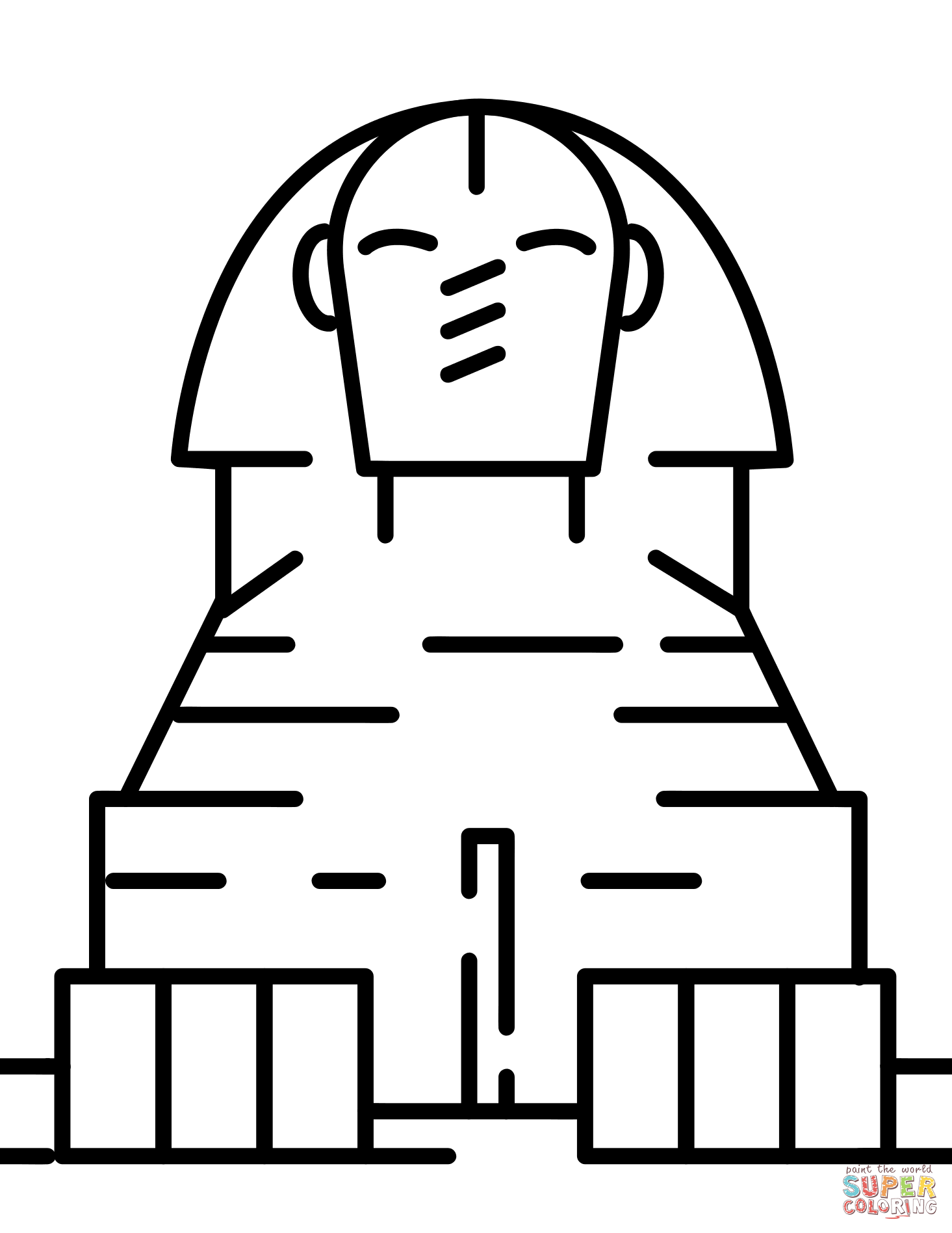 1465x1896 Sphinx Coloring Page