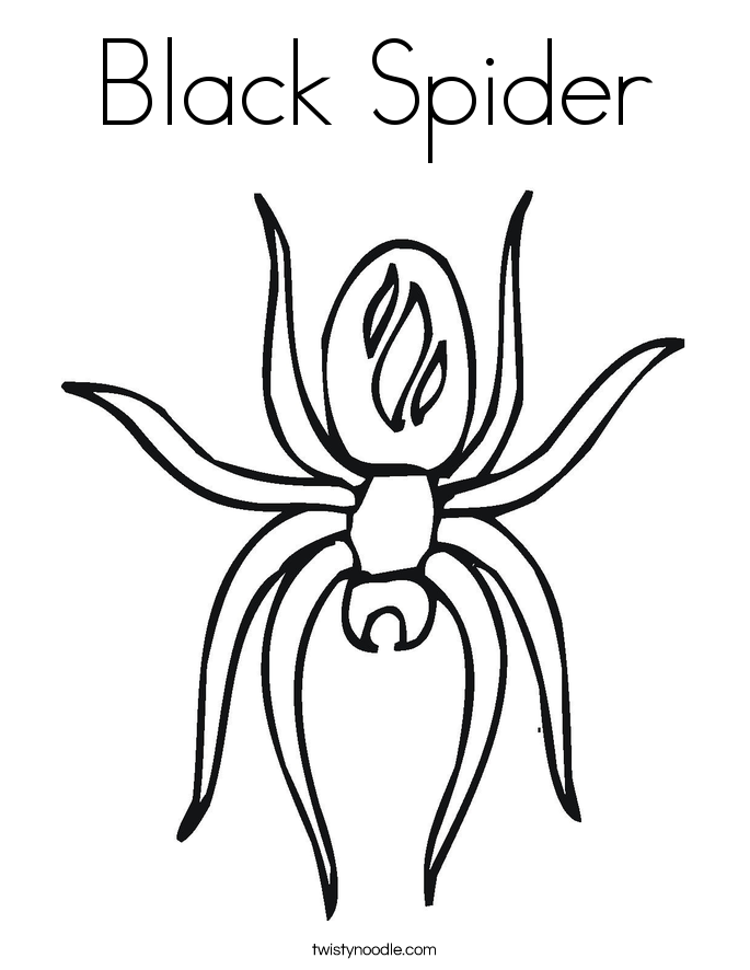 685x886 Black Spider Coloring Page