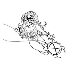 Spider Girl Coloring Pages