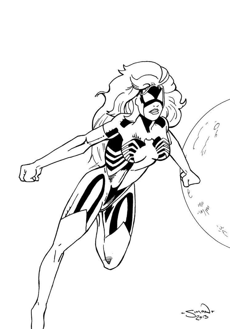 748x1069 Coloring Pages Of Spider Woman Girl Hello Kittycoloring