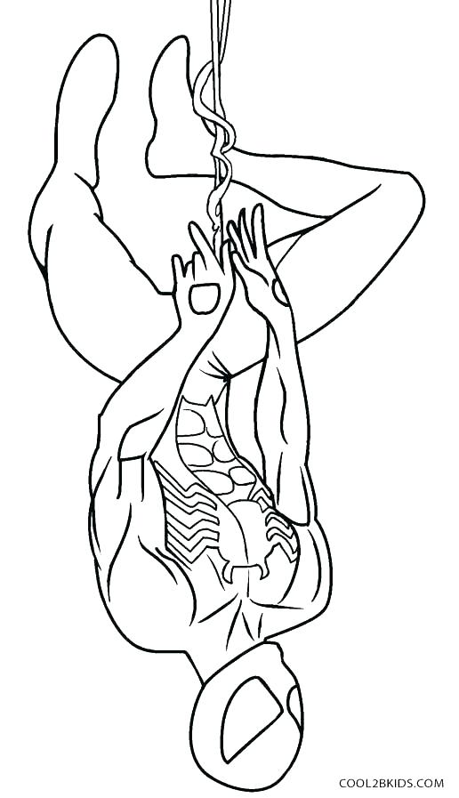 516x897 Spider Man 2 Coloring Pages Printable Black Page For Kids Best