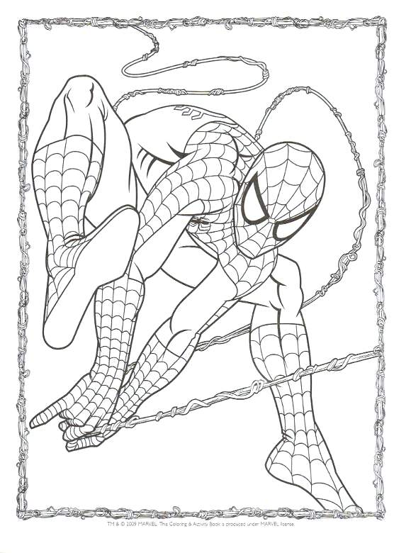 580x780 Spiderman Coloring Pages Printables