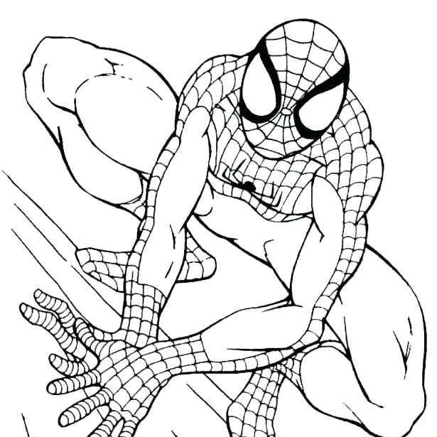 615x615 Coloring Pages Of Spiderman Coloring Books Plus Coloring Book
