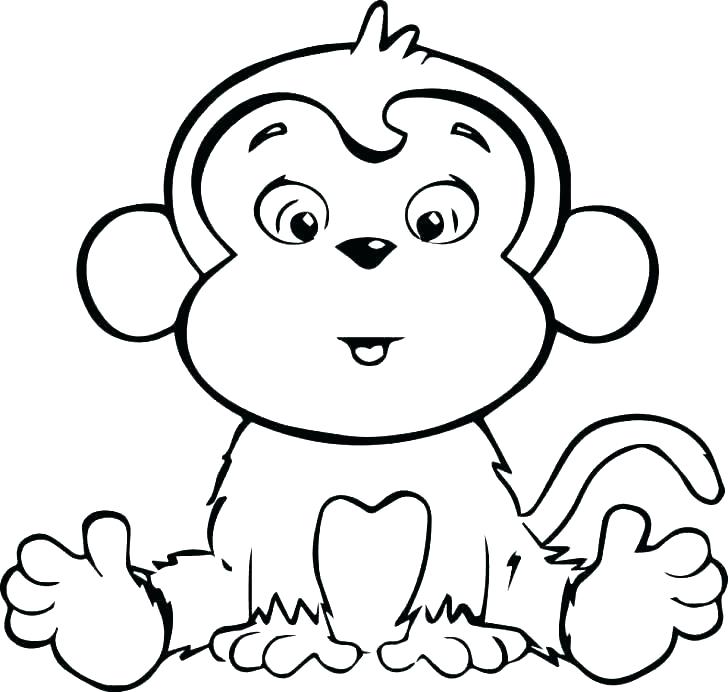 728x692 Spider Monkey Colouring Pages