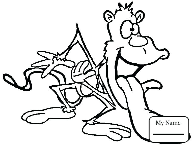 765x580 Cartoon Monkey Coloring Pages Spider Monkey Coloring Pages Cartoon