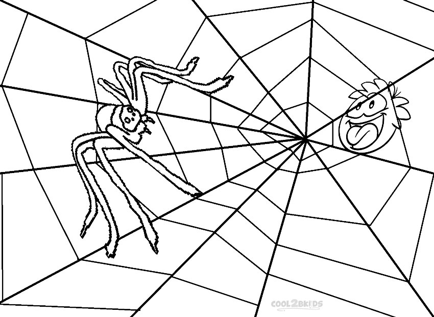 850x621 Printable Spider Web Coloring Pages For Kids Cool2bkids