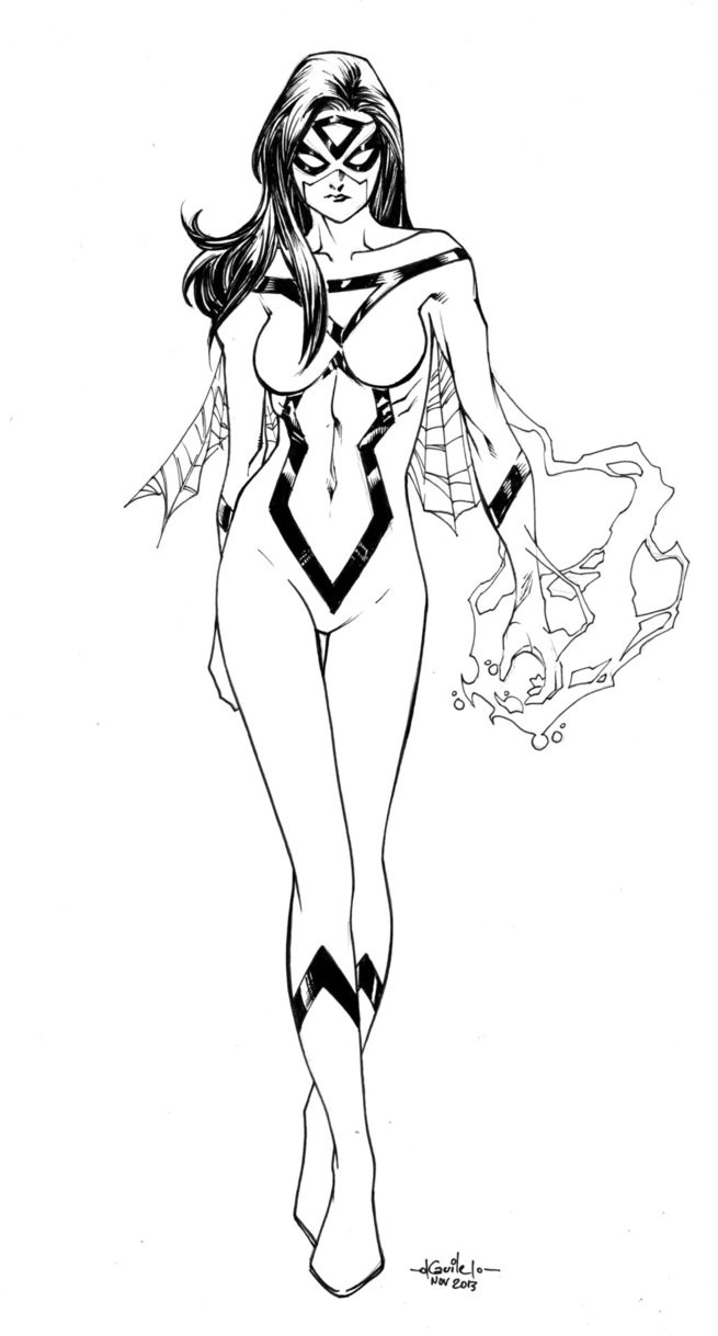 655x1218 Spider Woman By Spiderguile On Within Coloring Pages 15