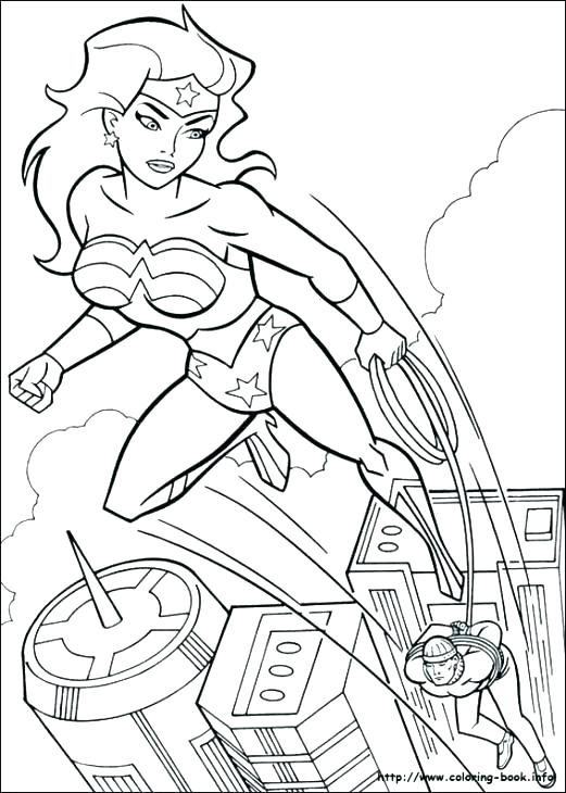 521x730 Wonder Woman Coloring Pages Online Spider Woman Coloring Pages