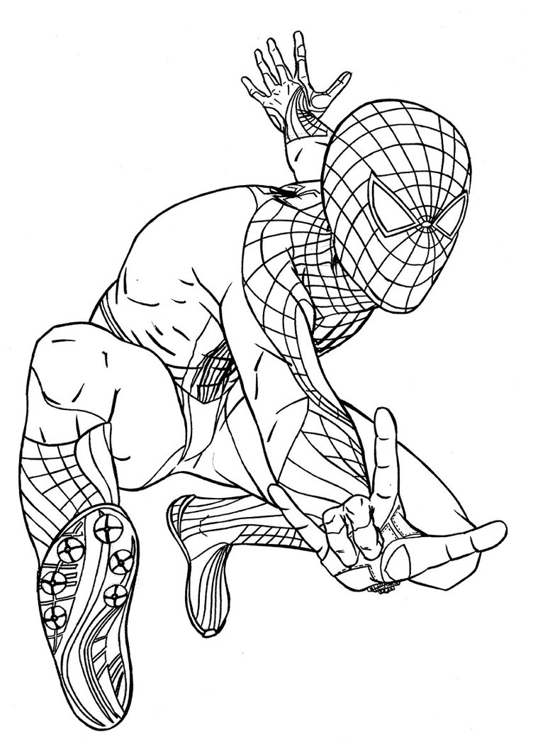 752x1063 Free Printable Spiderman Coloring Pages For Kids