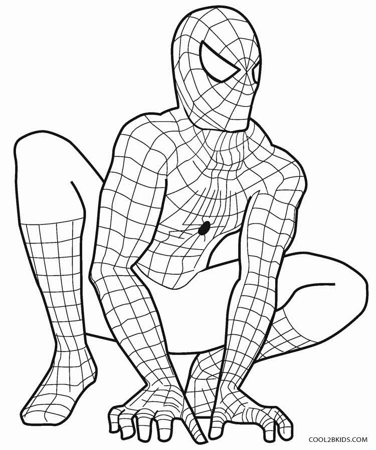 750x896 Printable Spiderman Coloring Pages For Kids Cool2bkids
