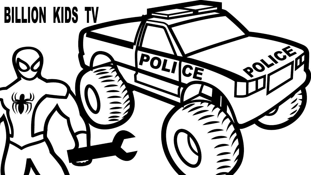 1280x720 Spiderman Car Coloring Pages