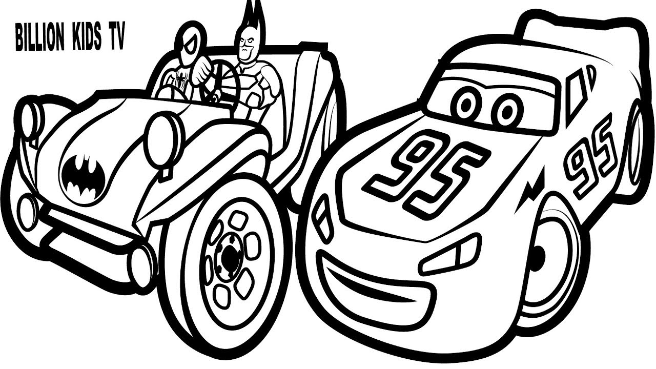 1280x720 Buggy Coloring Pages Spiderman And Batman On With Lightning