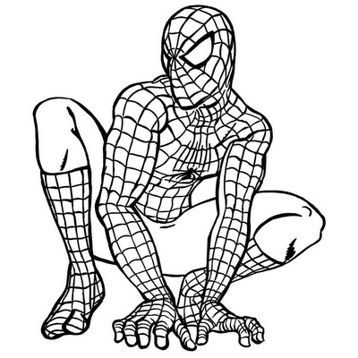 400x400 Spiderman Coloring Pages