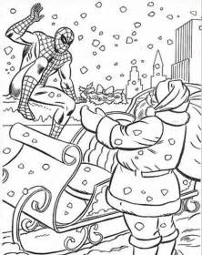 222x280 Spiderman Christmas Coloring Pages