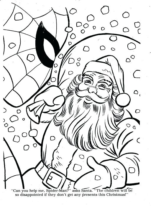512x699 Spiderman Christmas Coloring Pages