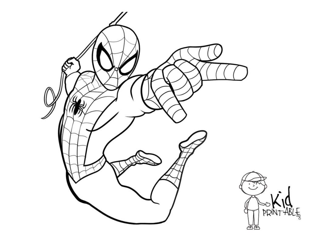 1024x791 Spiderman Coloring Pages Marvel Web Slinger Comic Book Coloring
