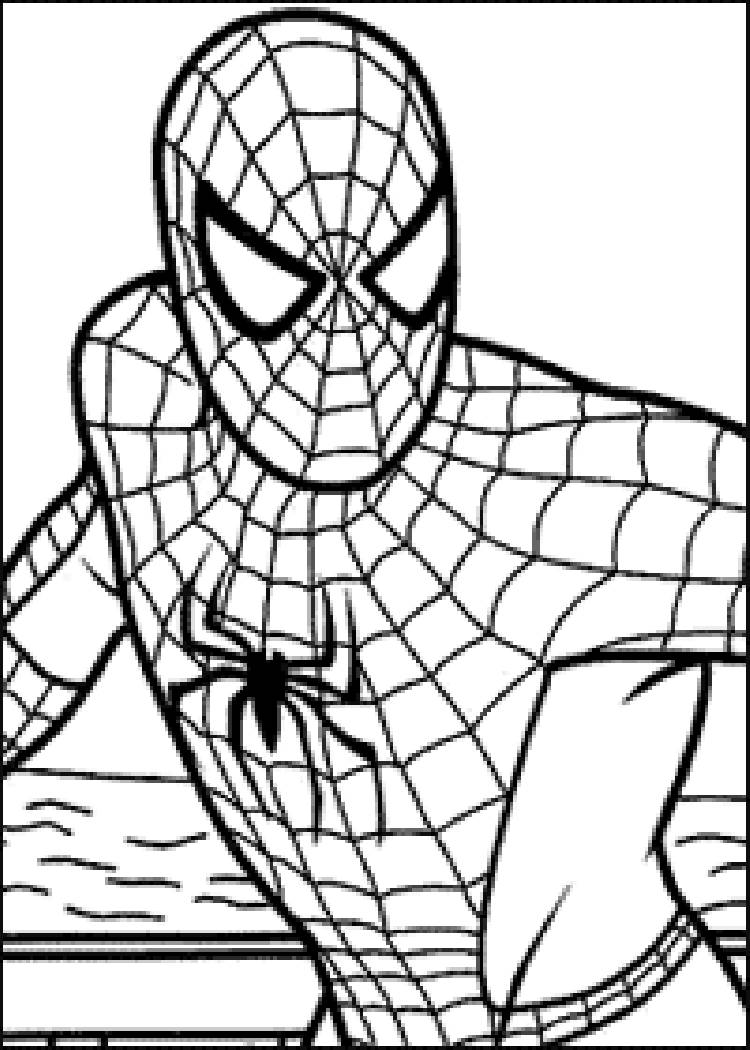 750x1050 Spiderman Coloring Pages