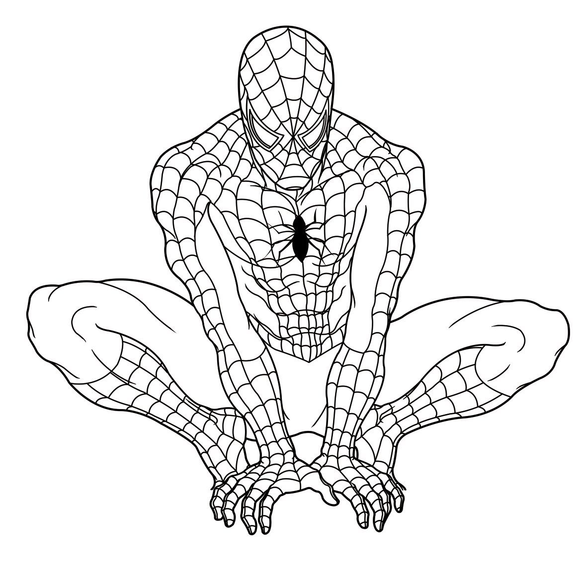 1181x1181 Spiderman Coloring Pages
