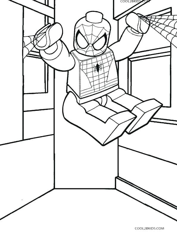 595x790 Lego Spiderman Coloring Pages Lego Spiderman Coloring Pages Games