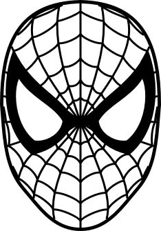 Spiderman Face Coloring Page