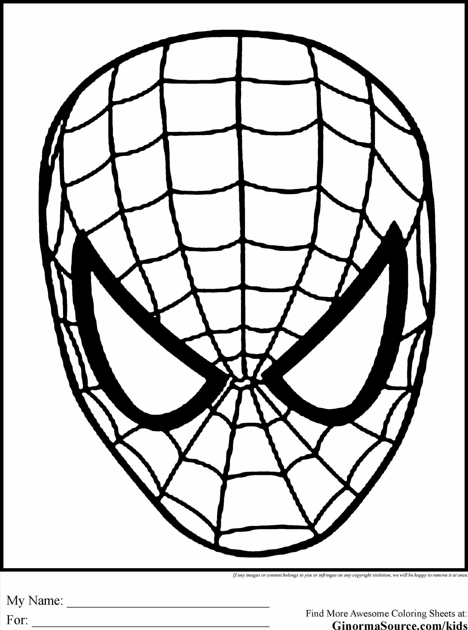 1900x2557 Outstanding Spiderman Face Coloring Page Gallery