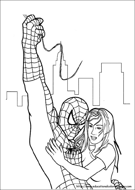 567x794 Kids Spiderman Coloring Pages