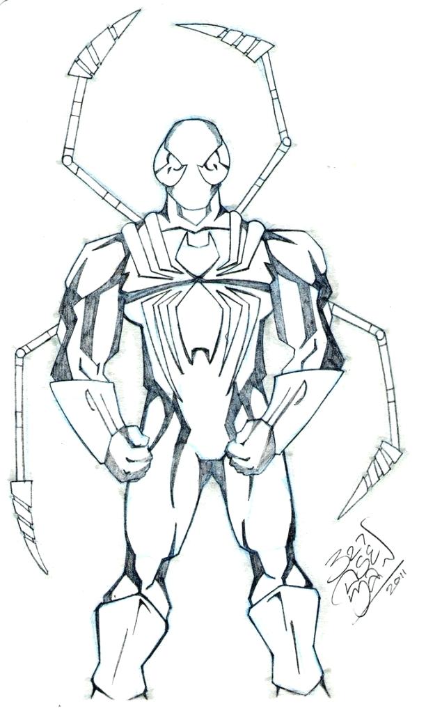 635x1024 Iron Spider Coloring Pages Man Sketch By Insid On The Head