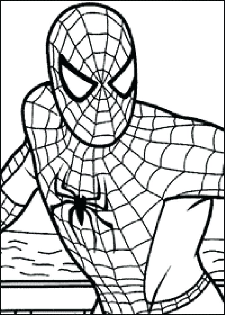 731x1024 Spiderman Coloring Page